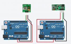 Схема подключения XD-RF-5V и FS1000A к Arduino