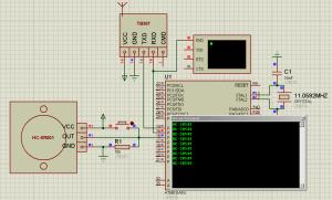 Схема подключения датчика движения (присутствия) HC-SR501 к ATmega16 (3)