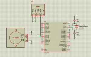 Схема подключения датчика движения (присутствия) HC-SR501 к ATmega16