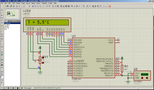 Подключение одного DS18B20 к ATmega8 (1x1 Animating) - Паразитное питание