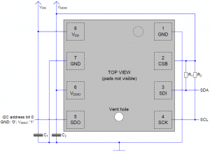 Схема подключения BME280 по I2C