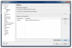 Настройка Eclipse CDT/C++ для программирования AVR микроконтроллеров