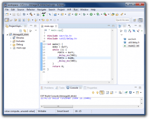Настройка Eclipse CDT/C++ для программирования AVR микроконтроллеров
