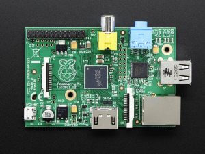 Raspberry Pi 1 Model B - вид сверху