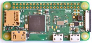 Raspberry Pi Zero W - вид сверху