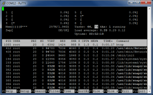 Подключение по UART с помощью PuTTY (TTL последовательный порт) - htop
