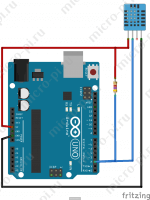 Подключение датчиков DHT11/DHT22 к Arduino UNO