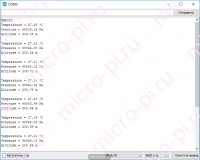 Подключение BMP280 к Arduino I2C - Результат