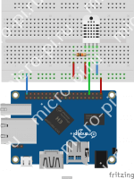 Схема подключения DHT22 к Orange Pi One