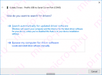 Установка драйвера для PL2303 - Browse my computer for driver software