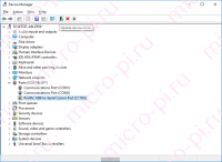 Установка драйвера для PL2303 - Update device driver