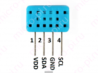 DHT12 I2C датчик влажности и температуры - Распиновка