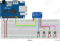 Схема подключения АЦП ADS1115 к Orange Pi