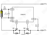 Схема защиты на базе DW01-P и мосфетов S-8205A