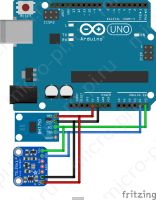 Схема подключения TSL2561 и BH1750 к Arduino по I2C без ADDR