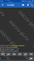 Связывание и подключение HMSoft, HM-10 со смартфоном Android - Отправка сообщений через Terminal